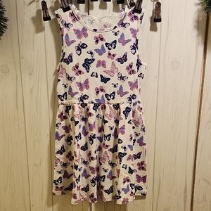 Adorable Butterfly Print Kids Casual Dress